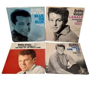 Lot of 4 Bobby Vinton Vintage 45 rpm Epic Vinyl Records Lonely Blue on Blue